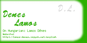 denes lamos business card